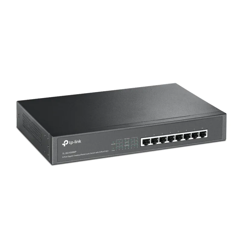 Коммутатор TP-Link TL-SG1008MP, 8x RJ45 1000Mb/s, 8x PoE+, 126W, Настольный/Стойка