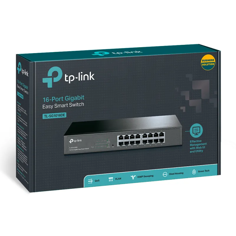 TP-Link TL-SG1016DE Anahtar, 16x RJ45 1000Mb/s, Rack, Yönetilebilir