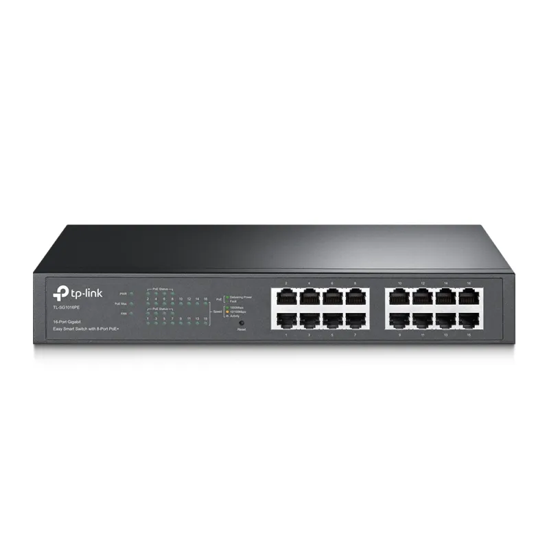 TP-Link TL-SG1016PE | Switch | 16x RJ45 1000Mb/s, 8x PoE+, Rack, Gerenciado