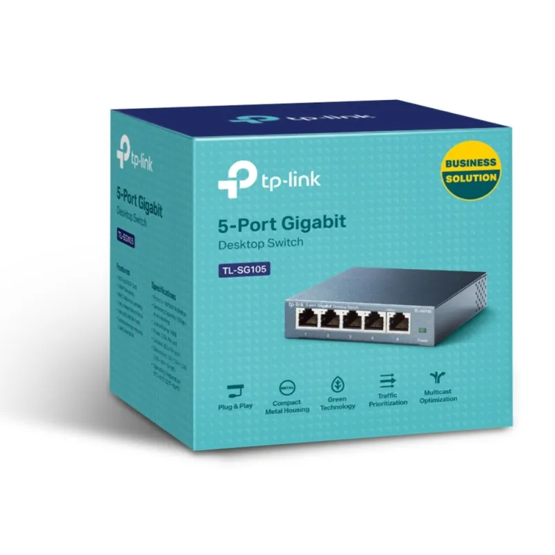 TP-Link TL-SG105 | Switch | 5x RJ45 1000Mb/s, Desktop, No gestionado