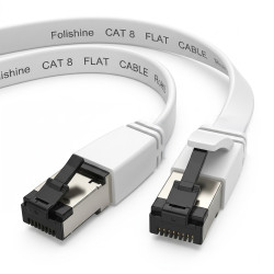 Extralink Kat.8 U/FTP 10m 40G Biały | Patchcord LAN | płaski, Miedź Kabel sieciowy skrętka - Zdjęcie 8