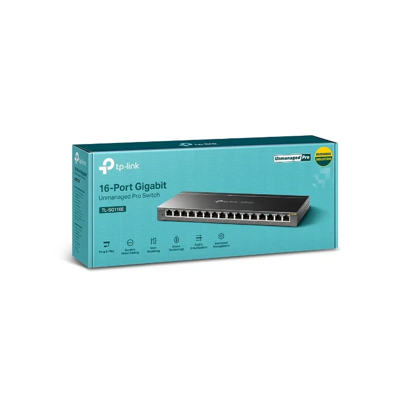 TP-Link TL-SG116E | Switch | 16x RJ45 1000Mb / s, nao gerenciado