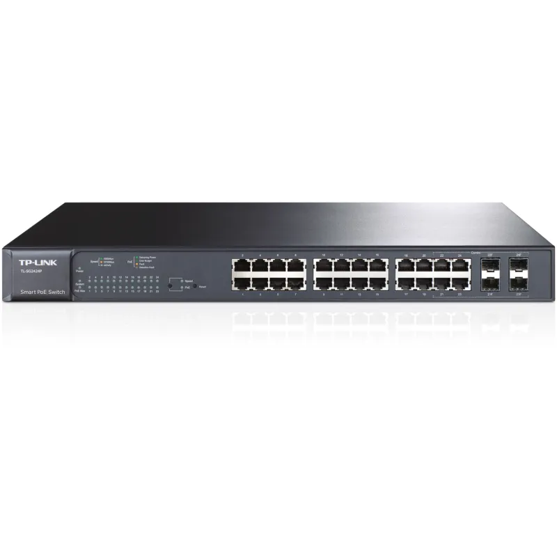 Switch TP-Link TL-SG2424P, 24x RJ45 1000Mb/s, 4x SFP, Rack, Gestito