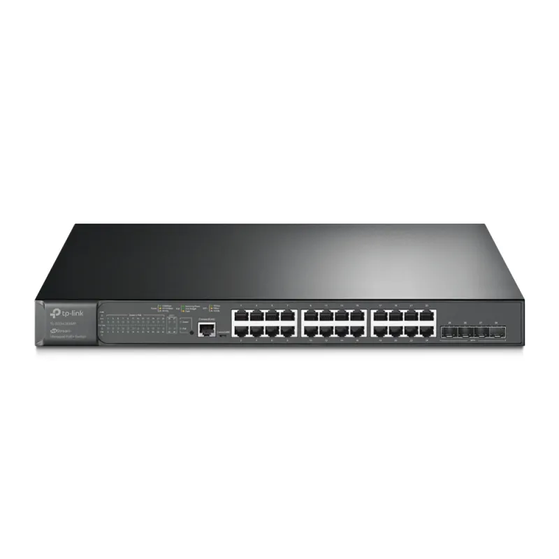 TP-Link TL-SG3428XMP Anahtar, JetStream, 24x RJ45 1000Mb/s PoE+, 4x SFP+, L2+, 384W