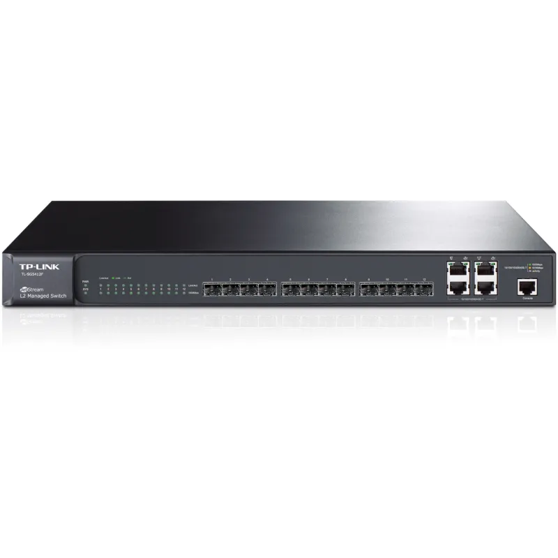 TP-Link TL-SG5412F | Schalter | 12x SFP, 4x RJ45 1000Mb/s Combo, Rack, verwaltet
