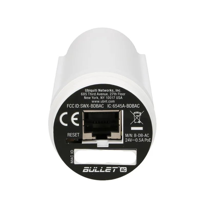 Ubiquiti B-DB-AC İstemci Cihazı, Bullet AC, 2.4GHz, 5GHz, 1x RJ45 1000Mb/s