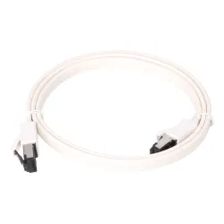 Extralink Kat.8 U/FTP 1m 40G Biały | Patchcord LAN | płaski, Miedź Kabel sieciowy skrętka - Zdjęcie 2