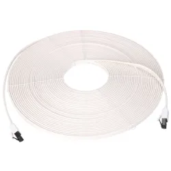 EXTRALINK LAN PATCHCORD CAT.8 U/FTP 20M 40G FLAT SHIELDED FOILED TWISTED PAIR BARE COPPER WHITE - Imagen 2