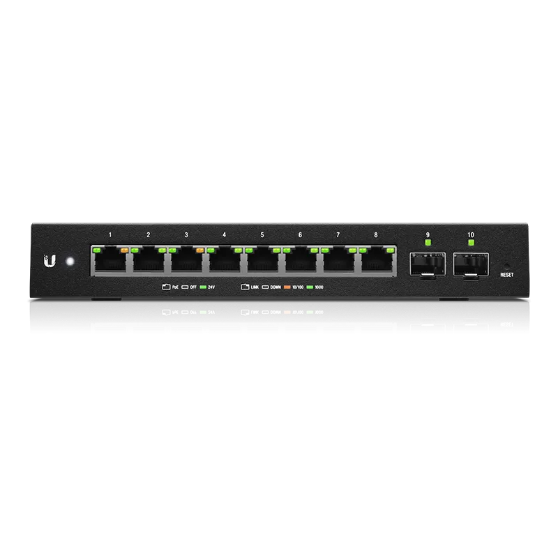 Ubiquiti ES-10XP | Schalter | EdgeMAX EdgeSwitch, 8x RJ45 1000Mb/s PoE, 2x SFP