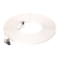 EXTRALINK LAN PATCHCORD CAT.8 U/FTP 5M 40G FLAT SHIELDED FOILED TWISTED PAIR BARE COPPER WHITE - Image 2