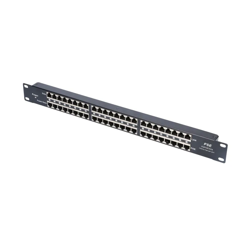 Extralink 24-Port PoE-Injektor, 24x 100Mb/s RJ45, Rackmontage - Bild 4