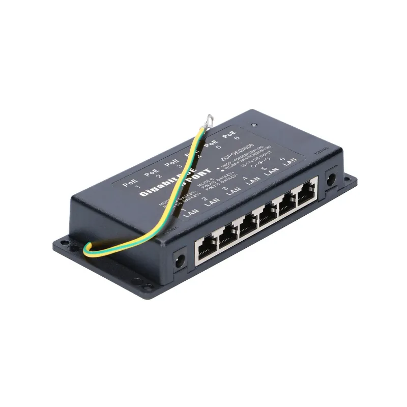 Inyector PoE Gigabit Extralink de 6 puertos, 6x 1000Mb/s RJ45 - Imagen 5