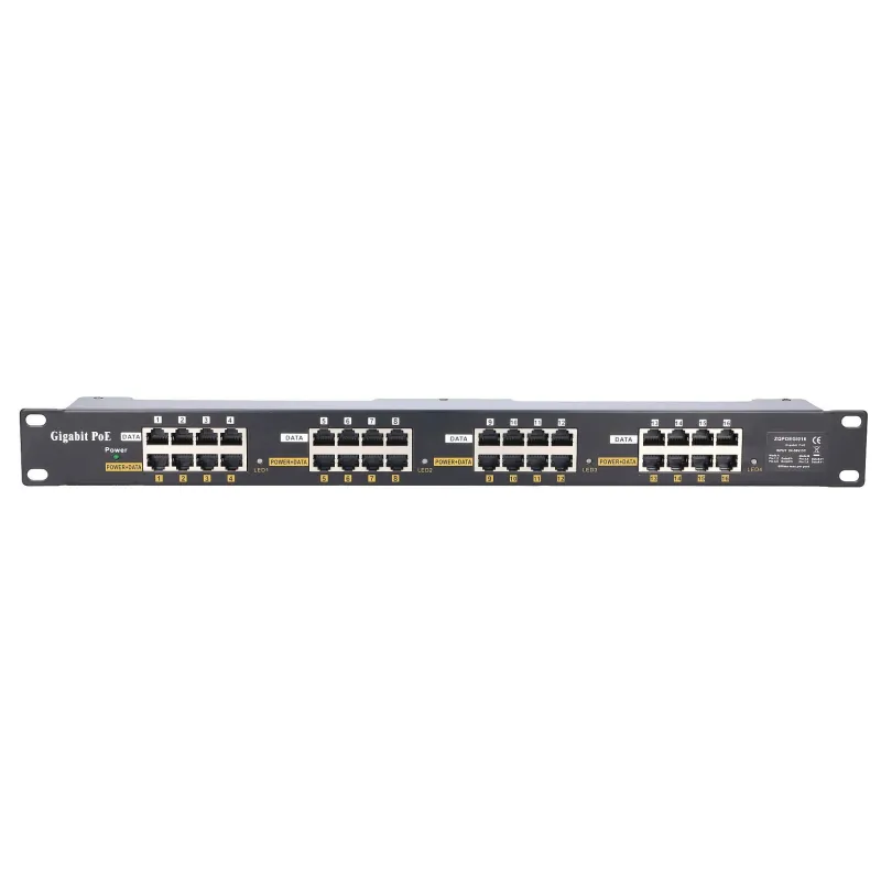 Extralink 16 Portowy | Gigabit PoE Injector | 16x 1000Mb/s RJ45, Obudowa Rack - Zdjęcie 2