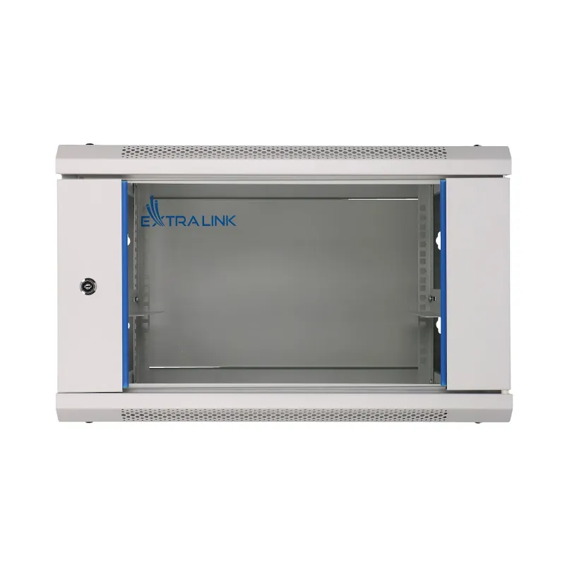 Extralink 6U Wall-Mounted Rack Cabinet 600x450 Grey - Image 3
