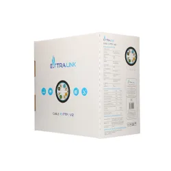 Cabo de rede Extralink CAT6 FTP (F/UTP) V2 externo, 305M - Imagem 3