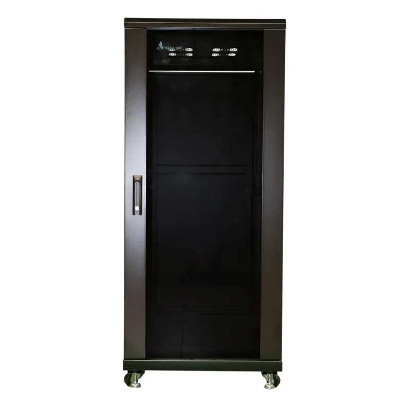 Extralink 27U 600x1000 Black Rack Cabinet - Image 3