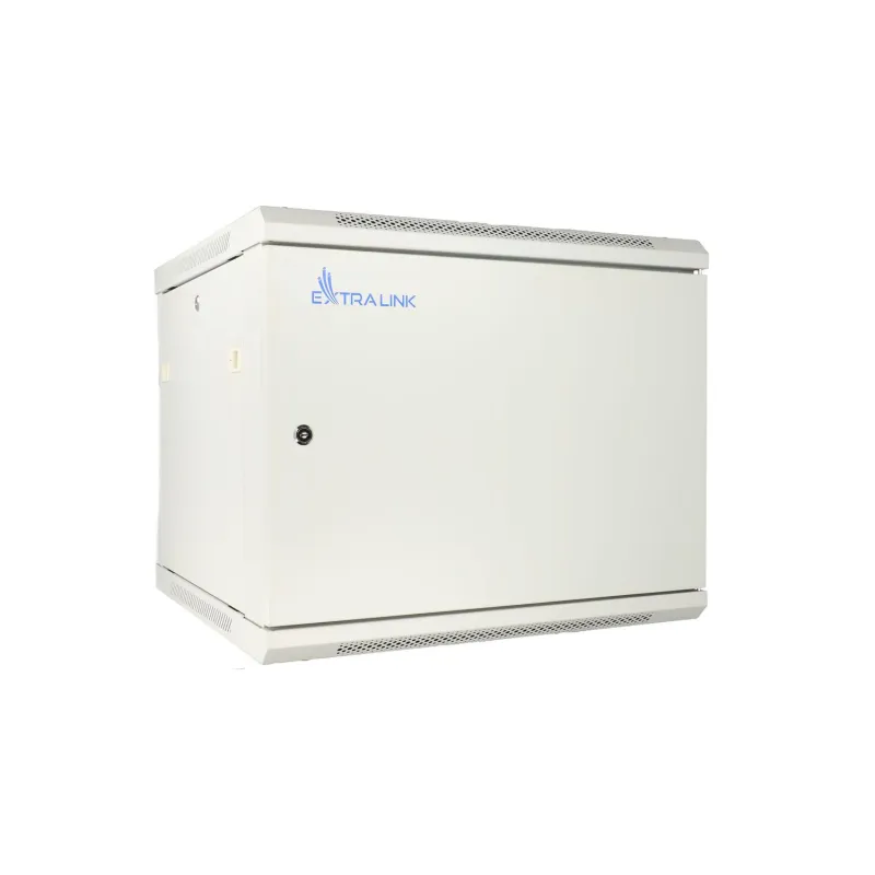 Armadio Rack Extralink 9U 600x450 Grigio, Montato a Muro, Porte Metalliche Piene - Immagine 2
