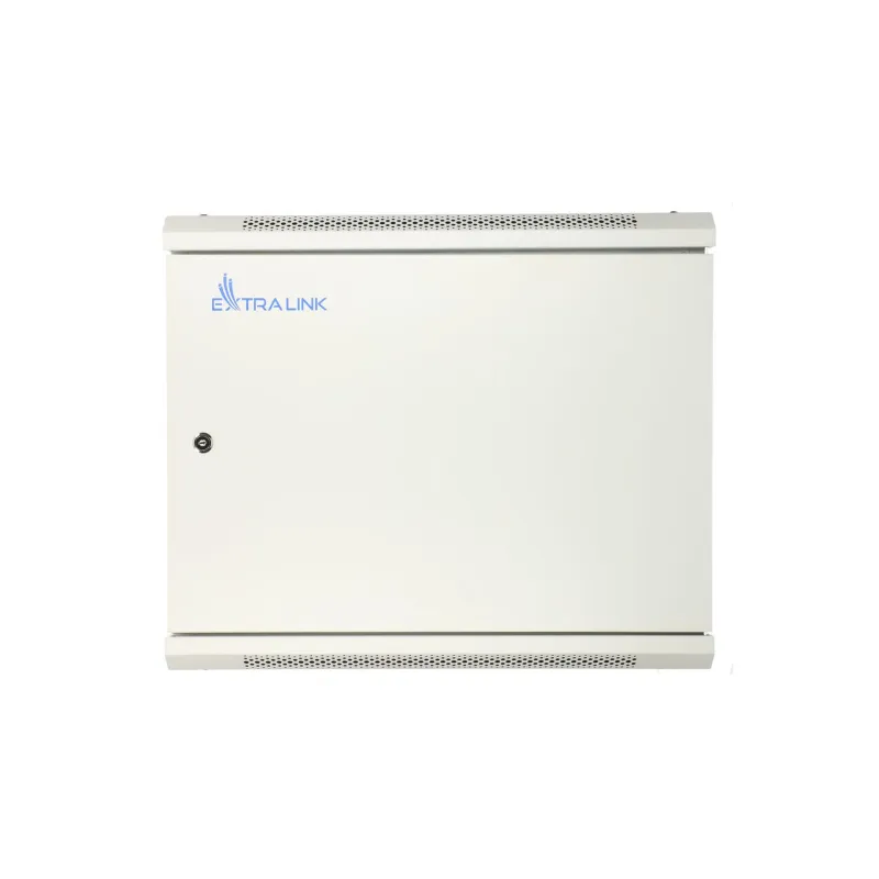 Armario Rack Extralink 9U 600x450 Gris, Montado en la Pared, Puertas Metálicas Completas - Imagen 3
