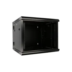 Extralink 6U Duvara Monte Rack Kabin 600x600 AZH Siyah, İki Bölmeli - Görsel 2