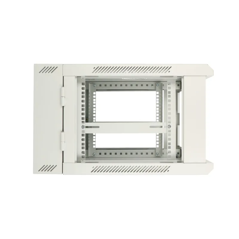 Rack Skříň Extralink 6U 600x600 Šedá, Montovaná na Zeď, Dvousekční - Obrázek 5