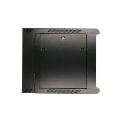 Extralink 9U Wall-Mounted Rack Cabinet 600x600 Black, Dual Section - Image 5