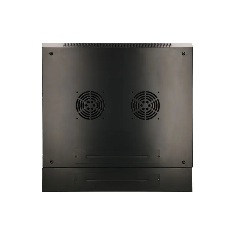 Extralink 9U Wall-Mounted Rack Cabinet 600x600 Black, Dual Section - Image 9