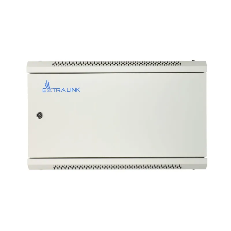 Rack Extralink 6U 600x450 ASP Grigio, Montabile a Muro, Porte Metalliche Piene - Immagine 3