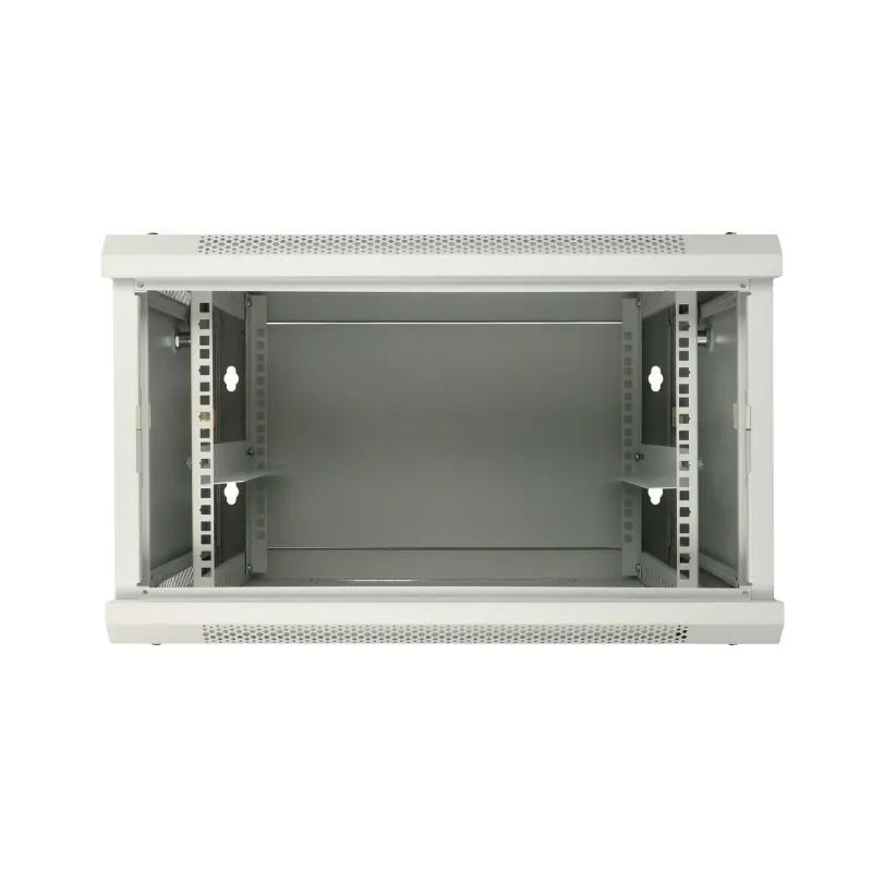Rack Extralink 6U 600x450 ASP Gris, Montado en Pared, Puertas Metálicas Completas - Imagen 4