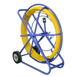 Vara de puxar cabos Extralink 13mm 350m, fibra de vidro FRP, diâmetro de 13mm, comprimento de 350m, amarela - Imagem 2