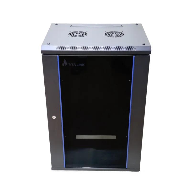 Rack Skříň Extralink 18U 600x450 Černá na Zeď - Obrázek 2