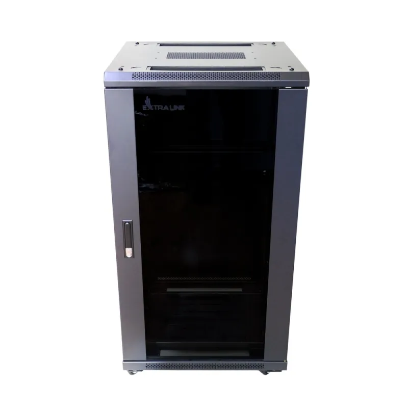Rack skříň Extralink 22U 600x800 Černá - Obrázek 2