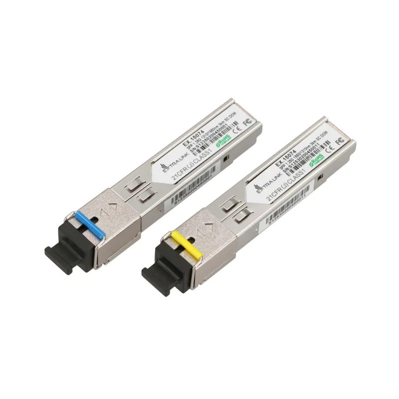 Modulo SFP WDM Extralink SFP 1.25G, 1.25Gbps, 1310/1550nm, modalità singola, 3km, SC, DOM, coppia, dedicato per HP/Aruba - Immagine 2