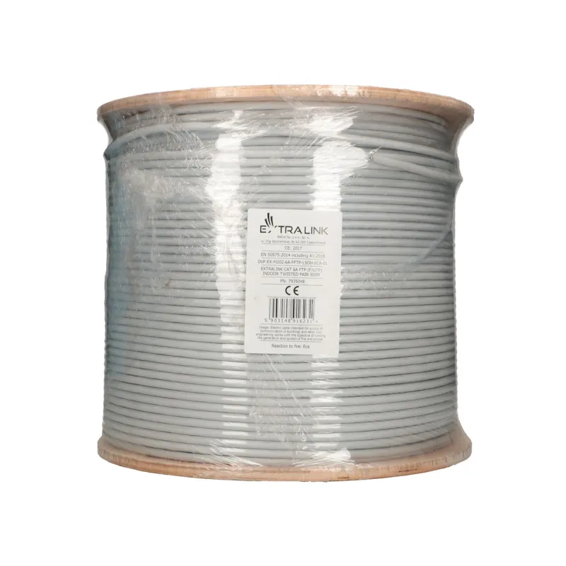 Cavo di rete twistato Extralink CAT6A FTP (F/FTP) V2 Interno, 500M LSZH - Immagine 3