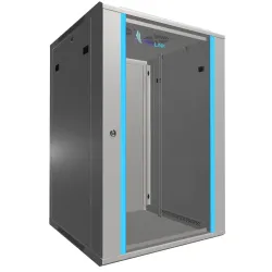 Armario Rack Extralink 18U 600x600 Gris, montado en la pared