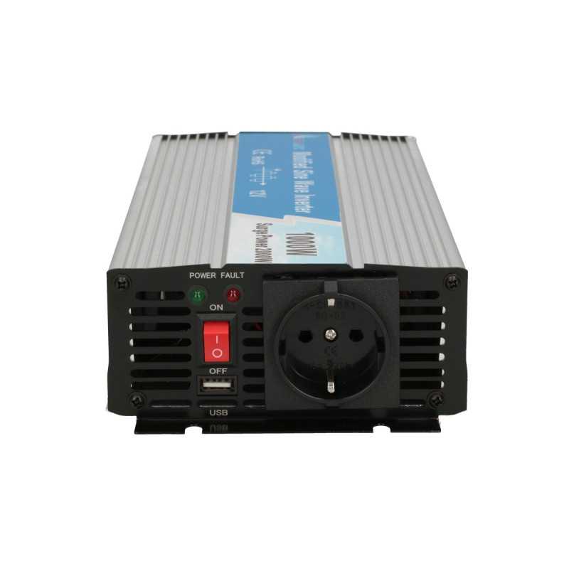 Extralink OPIM-1000W | Przetwornica napięcia | samochodowa 12V, 1000W modyfikowany sinus, USB-A, USB Typ C - Zdjęcie 6