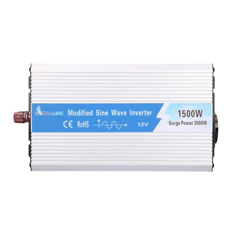Inversor de voltaje Extralink OPIM-1500W, coche 12V, 1500W onda sinusoidal modificada - Imagen 7