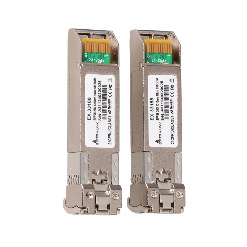 Extralink SFP28 25G 2-Pack | Moduł SFP28 | 25Gbps, LC/UPC Duplex, 1310nm, 10km, single mode, DOM - Zdjęcie 2