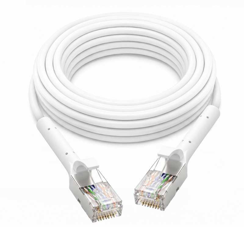 Extralink Kat.6A U/FTP 0.5m 1Gbps Biały | Patchcord LAN | Miedź Kabel sieciowy skrętka, łamana końcówka - Zdjęcie 6