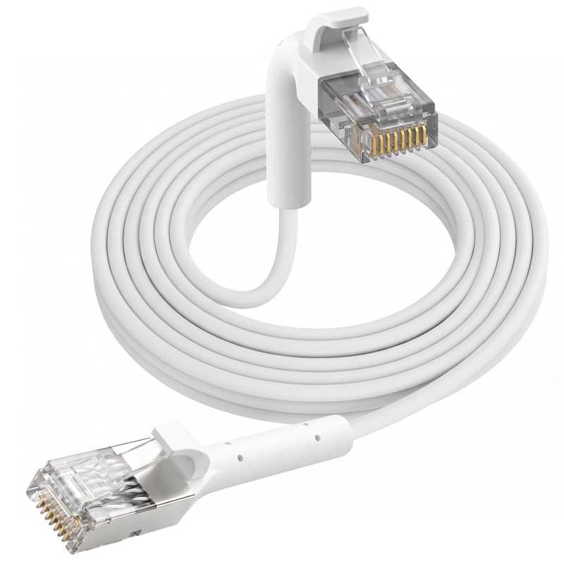 Extralink Kat.6A U/FTP 0.5m 1Gbps Biały | Patchcord LAN | Miedź Kabel sieciowy skrętka, łamana końcówka - Zdjęcie 7