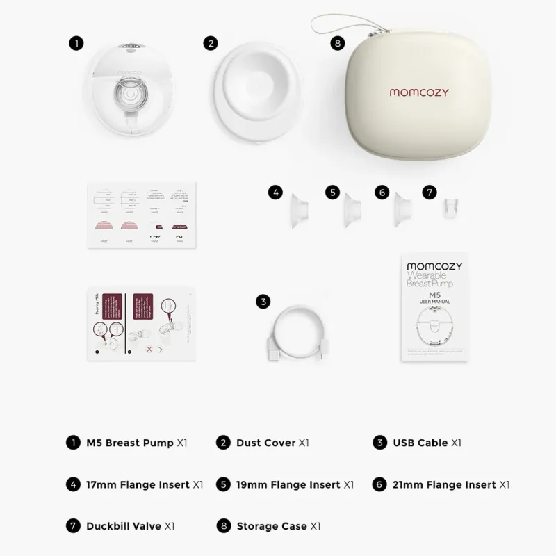Momcozy M5 Einzelner Milchpumpe Grau, 160ml - Bild 6
