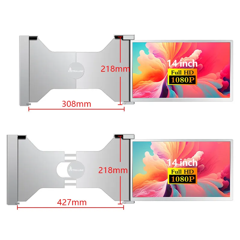 Extralink SmartLife S14 14" , dizüstü bilgisayar için taşınabilir monitörler , 2 monitör, IPS, 1920x1200 - Görsel 6