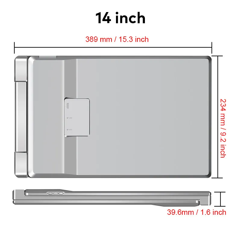 Extralink SmartLife S7 14" , Портативные мониторы для ноутбука , 2 монитора, IPS, 1920x1200 - Изображение 3