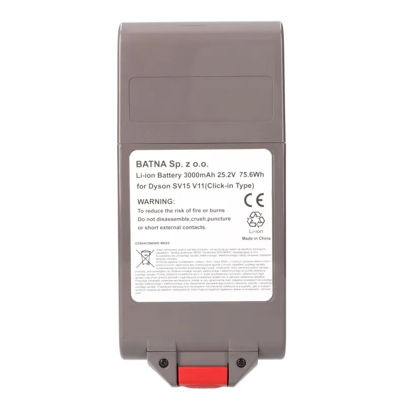 Extralink | Bateria, akumulator do odkurzacza, zamiennik dla Dyson V11 V15 SV46 SV47 | (Click type) 25.2V 3000mAh - Zdjęcie 2