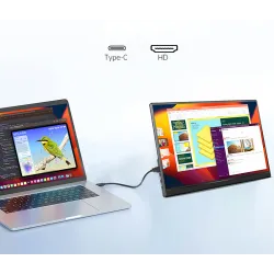 Tragbarer Monitor für Laptops, Telefone und Konsolen Extralink Smart Life 14", USB-C/micro-HDMI - Bild 2