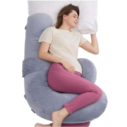 Momcozy PP007 Szara | Poduszka ciążowa w kształcie litery...