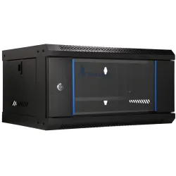 Extralink Lite 4U 530x400 Czarna | Szafa rack | montowana na ścianie, półka w zestawie - Zdjęcie 8