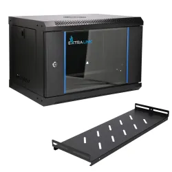 Extralink Lite 6U 530x400 Czarna | Szafa rack | montowana...