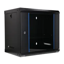 Extralink Lite 9U 530x400 Siyah, rack dolabı, duvara monte, raf dahil - Görsel 5