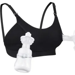 Momcozy YN08 (M) | Biustonosz do laktatora typu Hands-Free | Czarny - Zdjęcie 2
