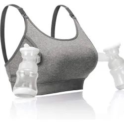 Momcozy YN08 (XXL) | Hands-Free Pumping Bra | Grey